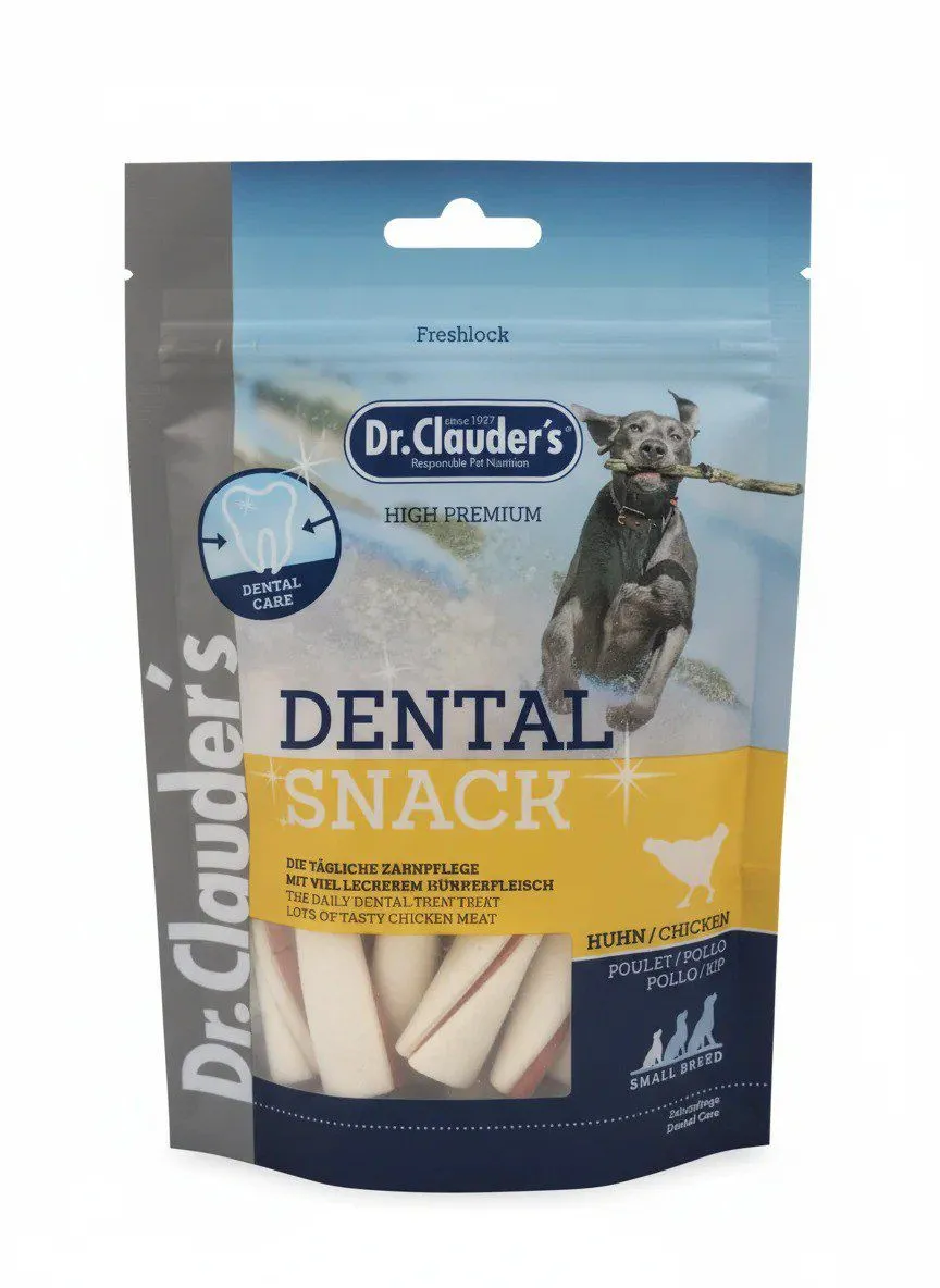 تشویقی دنتال سگ دکتر کلادرز با طعم مرغ مخصوص سگ نژاد کوچک (Dr. Clauder's Dental Snack Small Breed)
